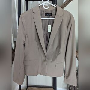 Talbots NEW wool blend Tan one button blazer size 14